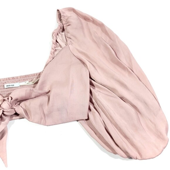 URBAN OUTFITTERS x Kimchi Blue Lola Tie-Front Cropped Top with Puff Sleeve XS - Picture 6 of 11